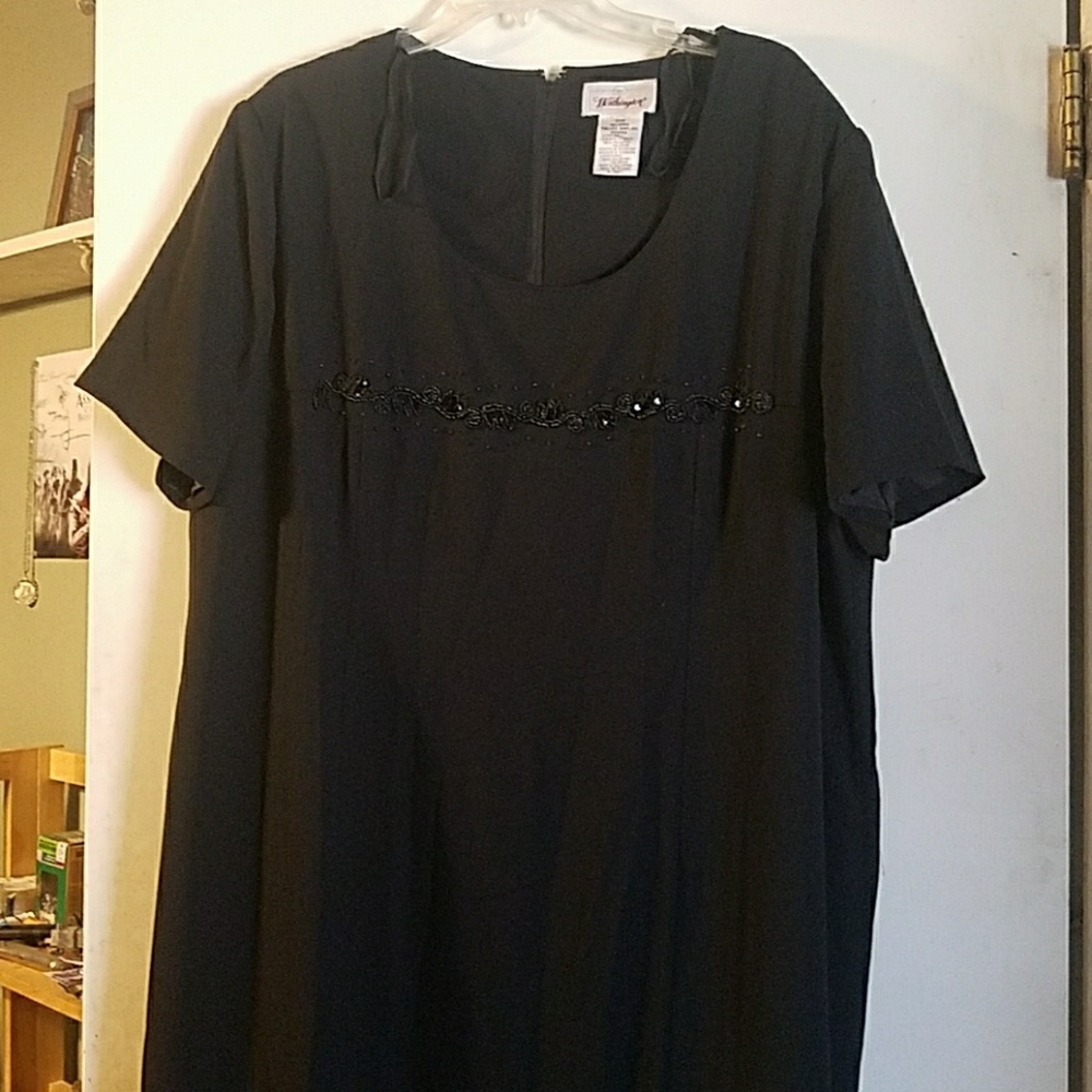 Worthington black beaded dress.
